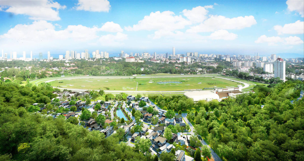 View over George Town from Penang Hill, roughly the vantage that faces the Penang Turf Club redevelopment where Jesselton Villas sits | Penang Property by Zac Ong